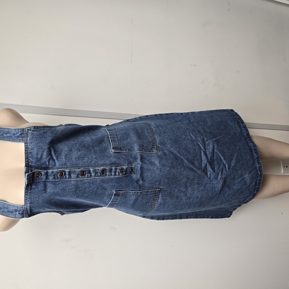 Women's Blue Denim Button-Front Dress